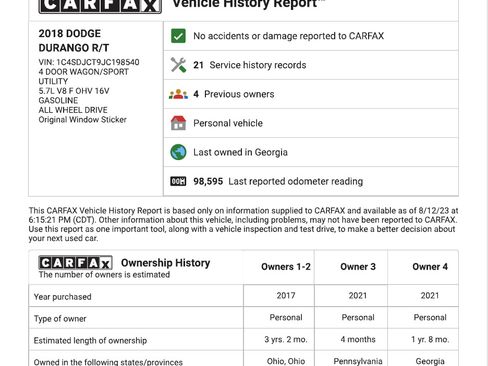 Used 2018 Dodge Durango R/T w/ Technology Group image 4