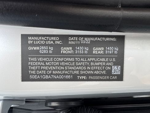 Used 2022 Lucid Air Grand Touring image 26