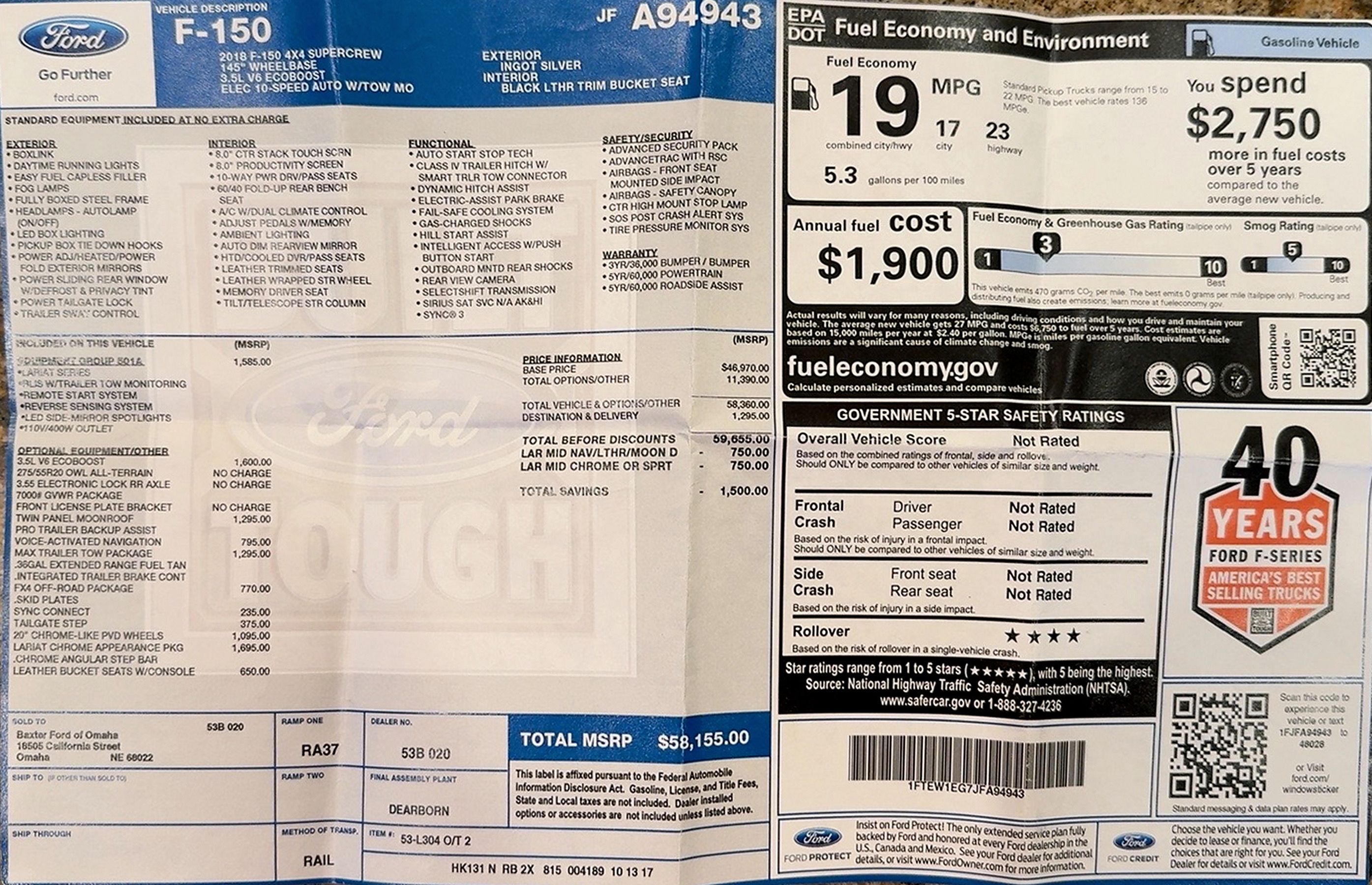 Used 2018 Ford F150 Lariat AWD/4WD image 8
