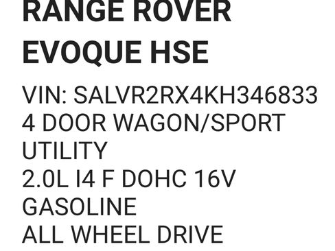 Used 2019 Land Rover Range Rover Evoque HSE image 32