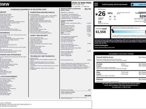 Used 2020 BMW Z4 M40i w/ Executive Package image 18