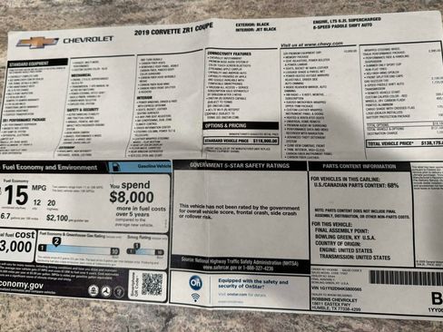 Used 2019 Chevrolet Corvette ZR1 image 18
