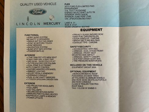 Used 2013 Ford Flex Limited w/ Trailer Tow Pkg Class III image 9