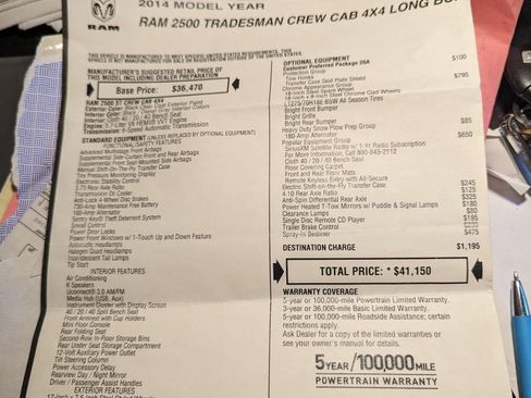 Used 2014 RAM 2500 Tradesman w/ Chrome Appearance Group AWD/4WD image 13