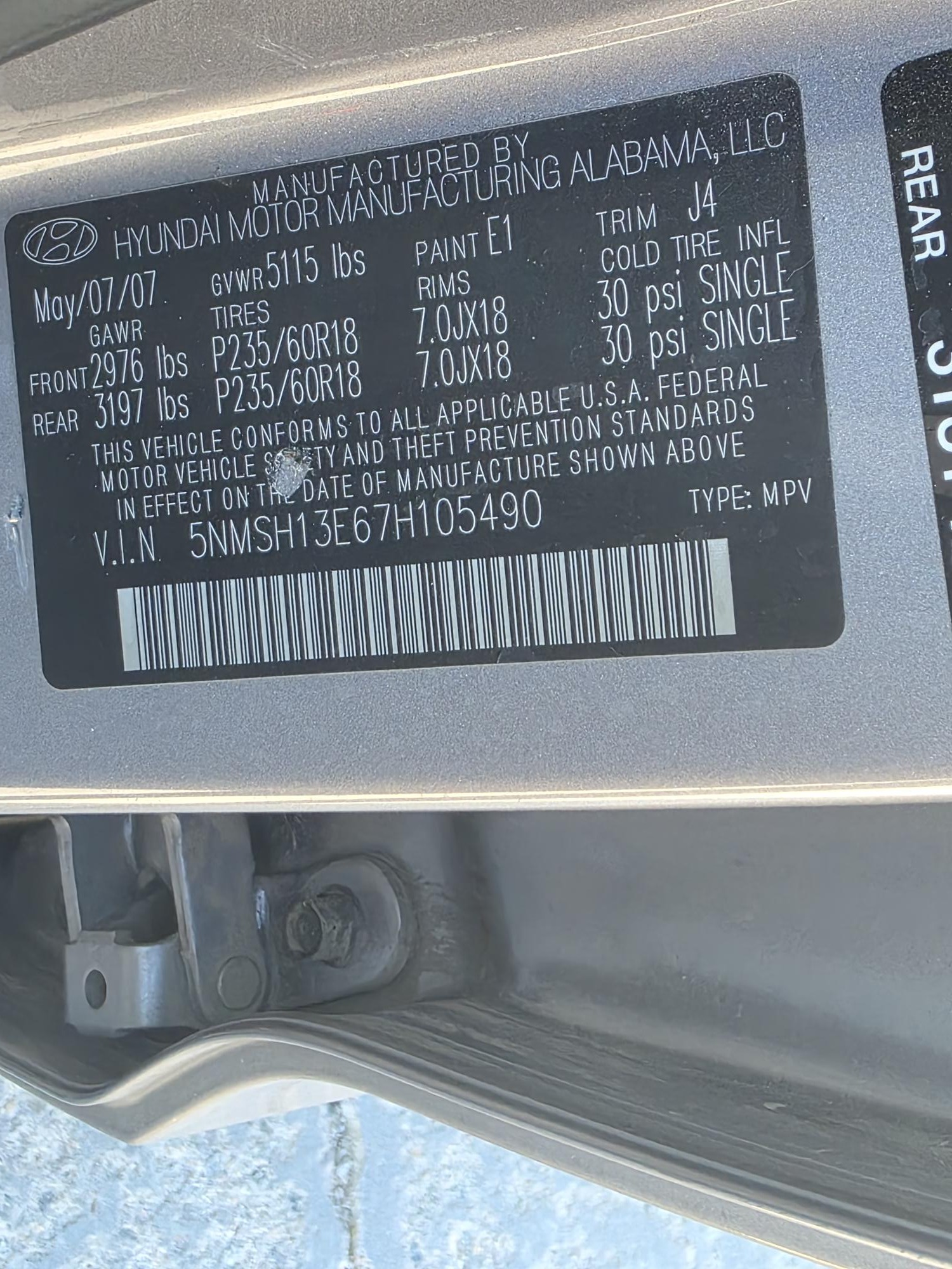 Used 2007 Hyundai Santa Fe SE FWD image 9