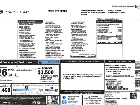 Used 2026 Cadillac CT5 Sport image 5