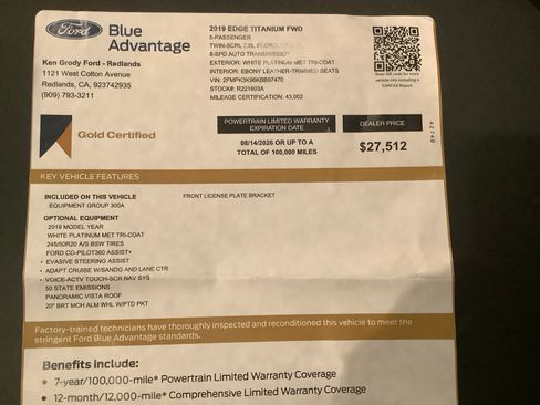 Used 2019 Ford Edge Titanium image 13