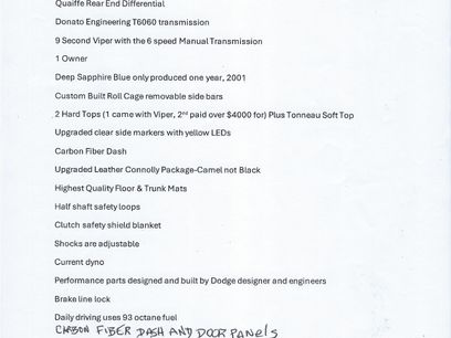 Used 2001 Dodge Viper RT/10