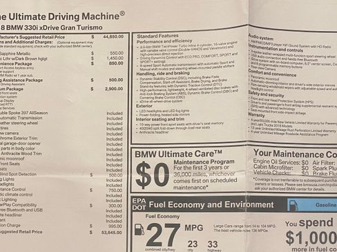 Used 2018 BMW 330i Gran Turismo xDrive 330i Gran Turismo xDrive Sedan image 14