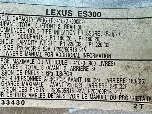 Used 2000 Lexus ES 330 FWD image 17