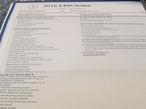 Used 2016 Mercedes-Benz E 400 E 400 Sedan 4D image 11