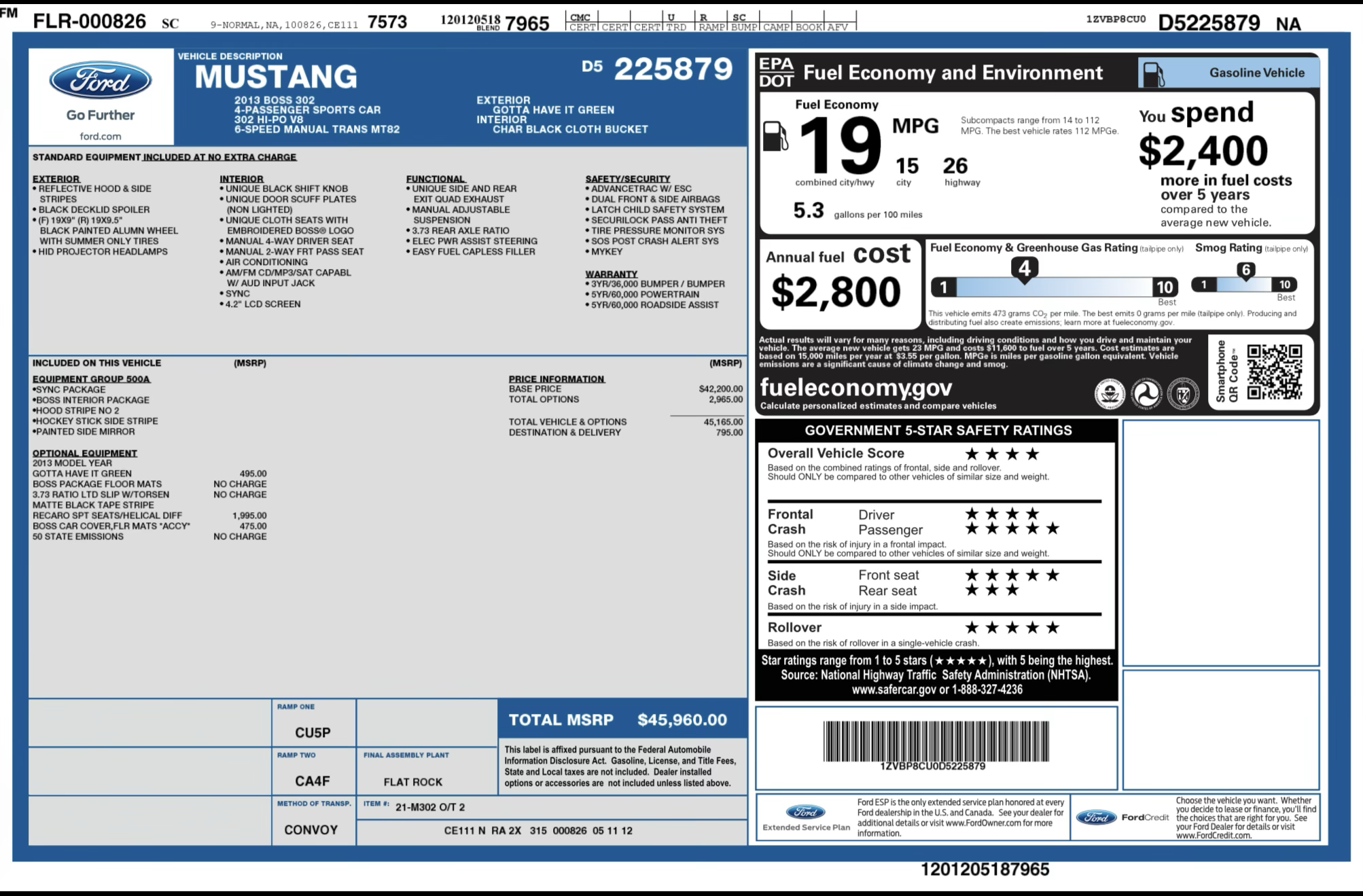 Used 2013 Ford Mustang Boss 302 w/ Boss 302 Accessory Pkg RWD image 20