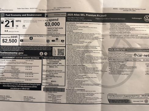 Used 2025 Volkswagen Atlas SEL Premium R-Line image 12