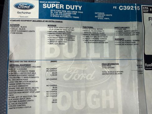 Used 2015 Ford F350 XL w/ Power Equipment Group RWD image 12