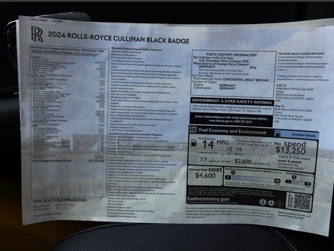 Used 2024 Rolls-Royce Cullinan Black Badge w/ Driver's Package image 17