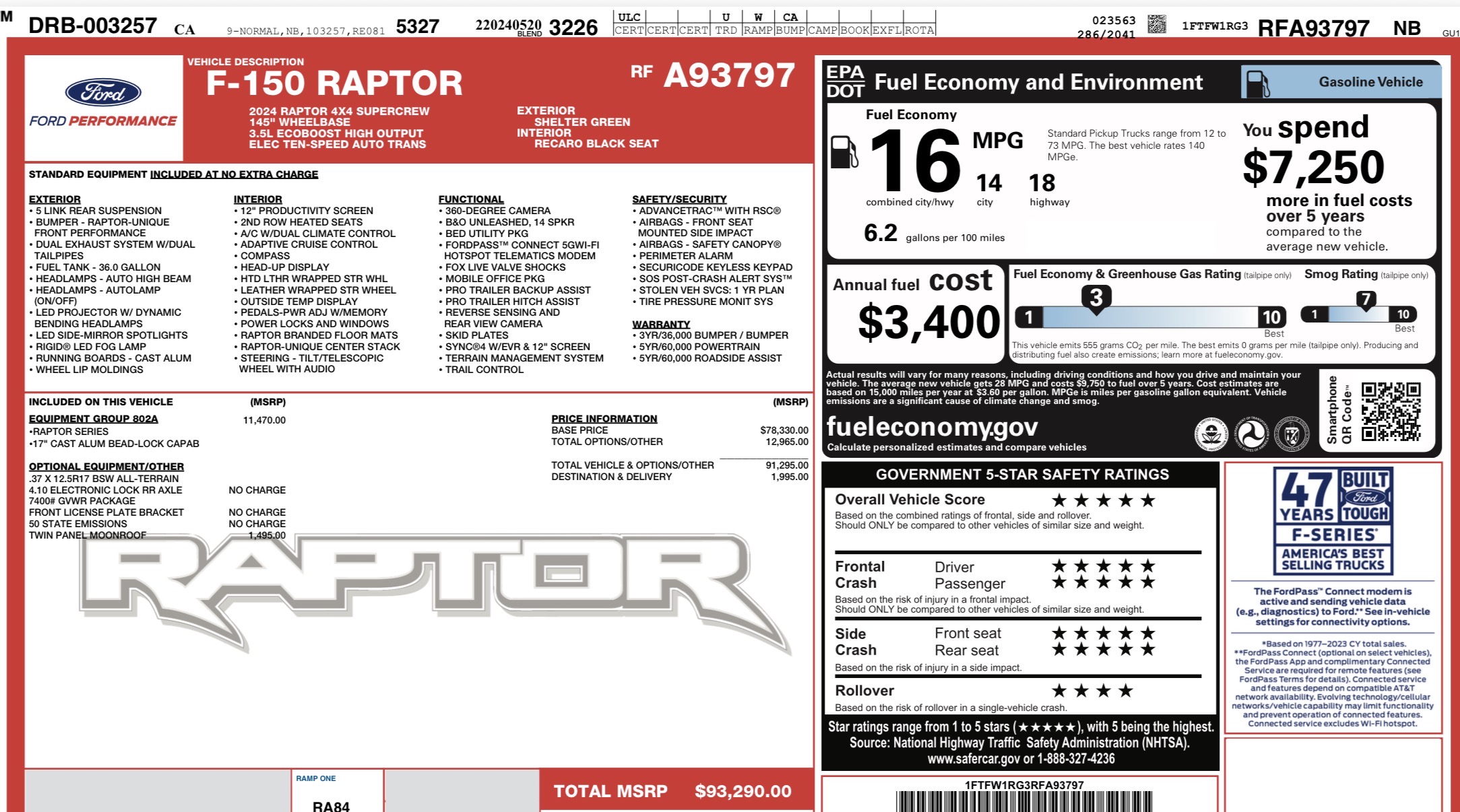 Used 2024 Ford F150 Raptor AWD/4WD image 15