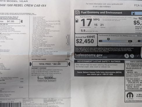 Used 2019 RAM 1500 Rebel w/ Rebel Level 2 Equipment Group image 2