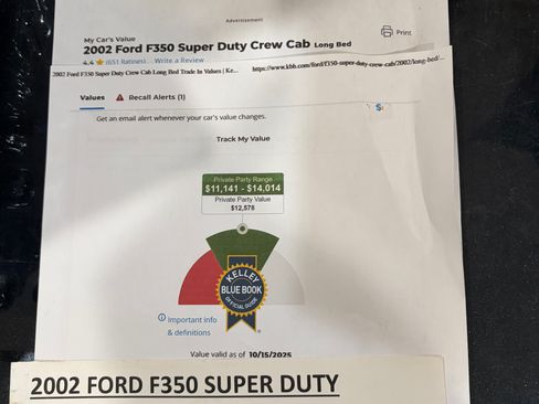 Used 2002 Ford F350 2WD Crew Cab Super Duty image 10