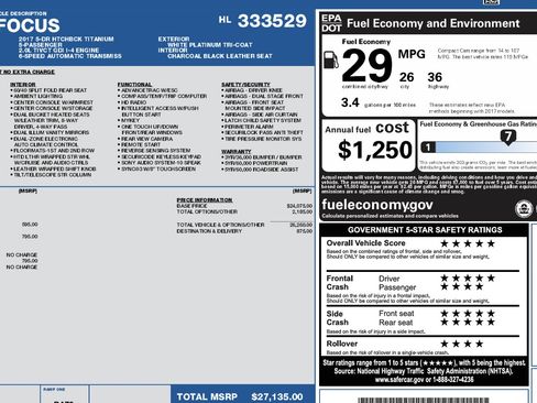 Used 2017 Ford Focus Titanium w/ Titanium Technology Package image 13