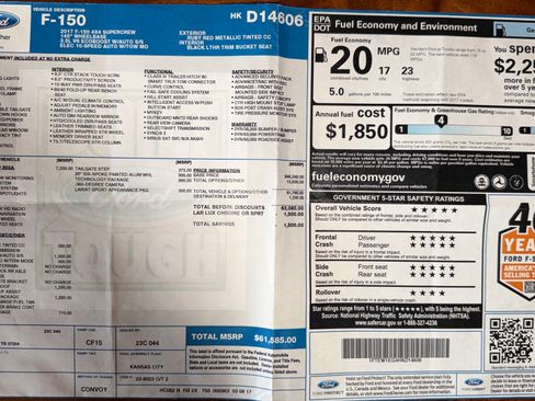 Used 2017 Ford F150 Lariat w/ Equipment Group 502A Luxury image 16