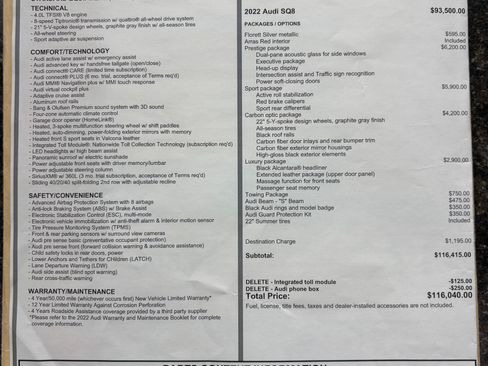 Used 2022 Audi SQ8 Prestige image 15