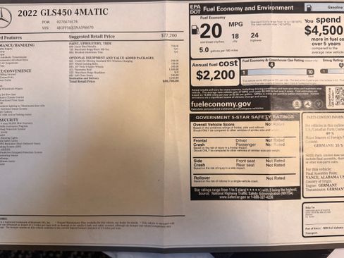 Used 2022 Mercedes-Benz GLS 450 450 4MATIC Sport Utility 4D image 12