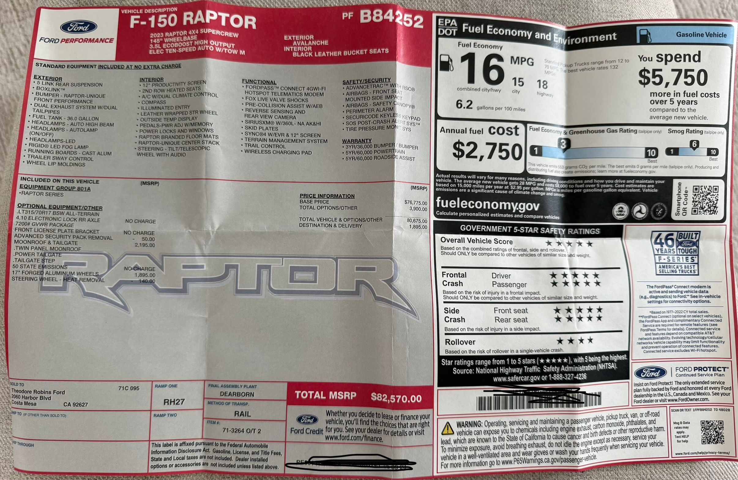 Used 2023 Ford F150 Raptor AWD/4WD image 8