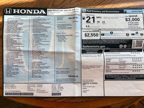 Used 2024 Honda Ridgeline Black Edition image 3