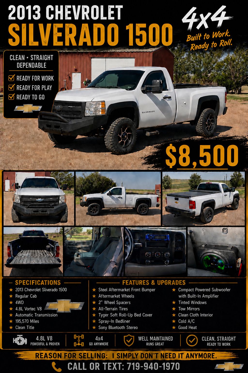 Used 2013 Chevrolet Silverado 1500 W/T AWD/4WD image 1