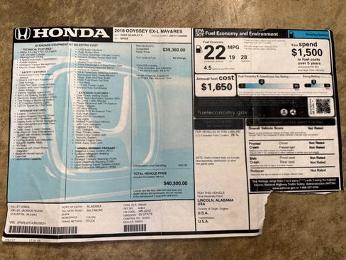 Used 2018 Honda Odyssey EX-L image 22