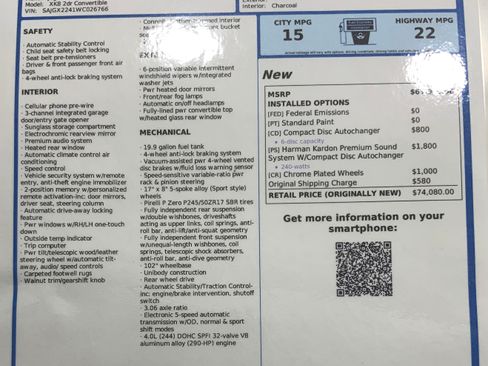 Used 1998 Jaguar XK8 Convertible image 14