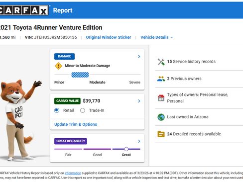 Used 2021 Toyota 4Runner Venture w/ Moonroof Package image 19