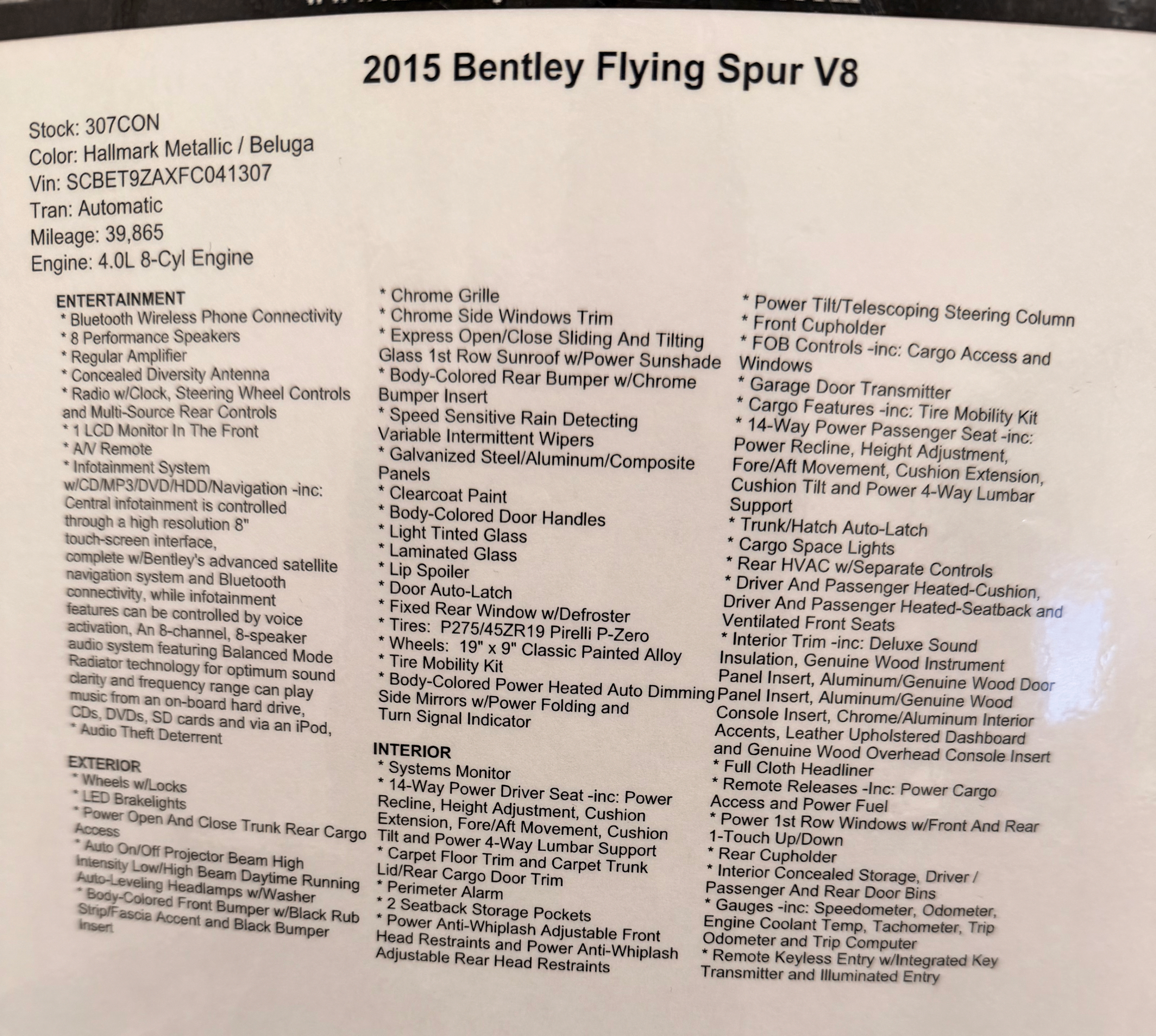 Used 2015 Bentley Flying Spur V8 AWD/4WD image 16