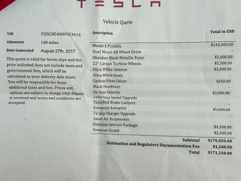 Used 2017 Tesla Model X P100D image 29