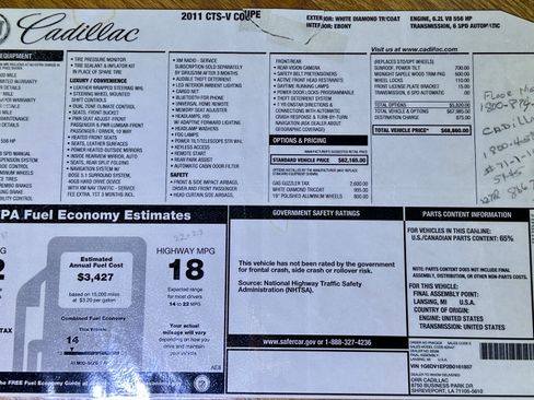 Used 2011 Cadillac CTS V w/ Wood Trim Package image 12