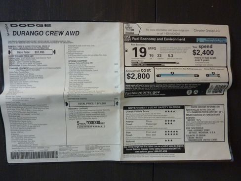 Used 2013 Dodge Durango Crew w/ Trailer Tow Group IV image 20