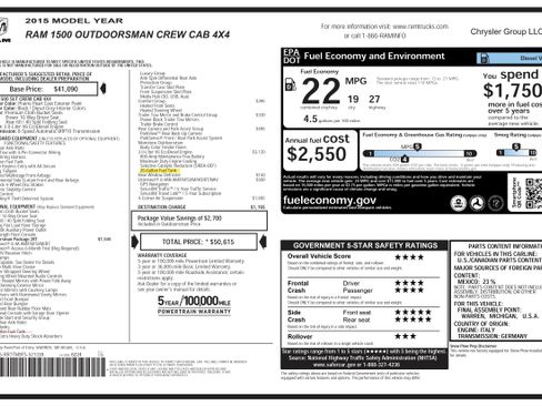 Used 2015 RAM 1500 Outdoorsman image 11
